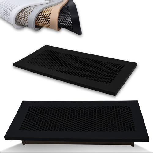 Vent Hugger Baby Proofing Silicone Vent Cover for Home Floor (Black) Fits 4"x10" Vent openings
