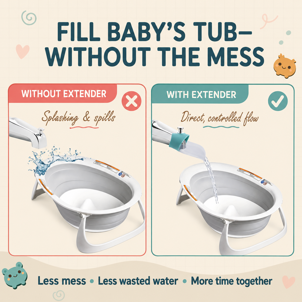 Baby Buddy -  Bath Time Silicone Faucet Extender