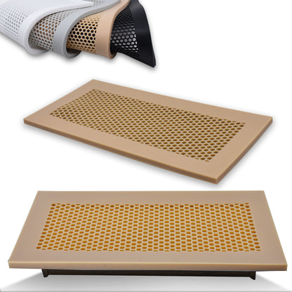 Vent Hugger - Baby Proofing Silicone Vent Cover for Home Floor (Beige) Fits 4"x10" Vent openings