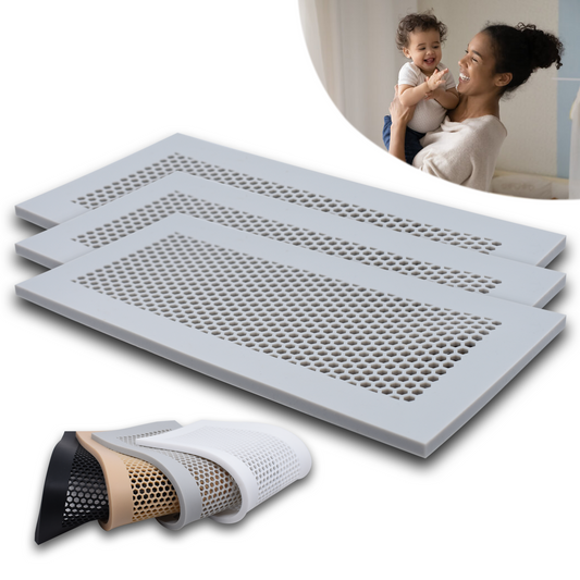 Vent Hugger (3 Pack) - Baby Proofing Silicone Vent Cover for Home Floor (Gray) Fits 4"x10" Vent openings