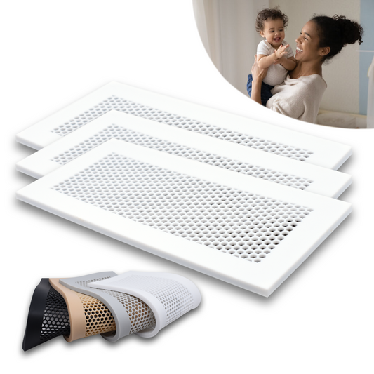Vent Hugger (3 Pack) - Baby Proofing Silicone Vent Cover for Home Floor (White) Fits 4"x10" Vent openings